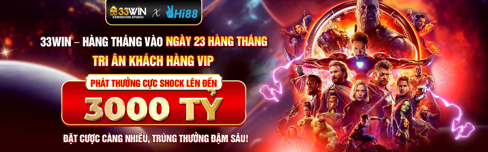 Banner 33win tri ân khách hàng vip